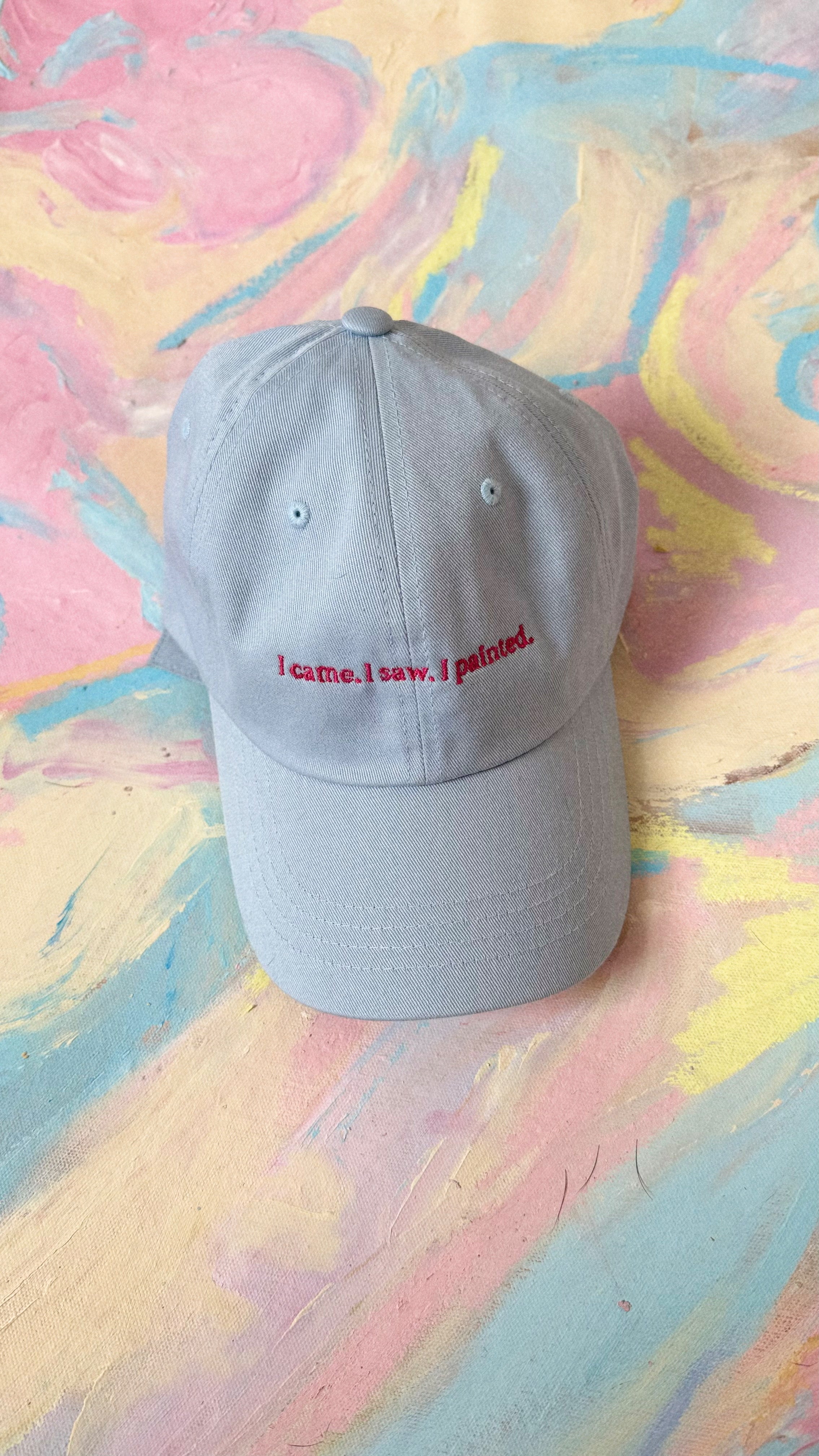 I came, I saw, I painted, Dad hat