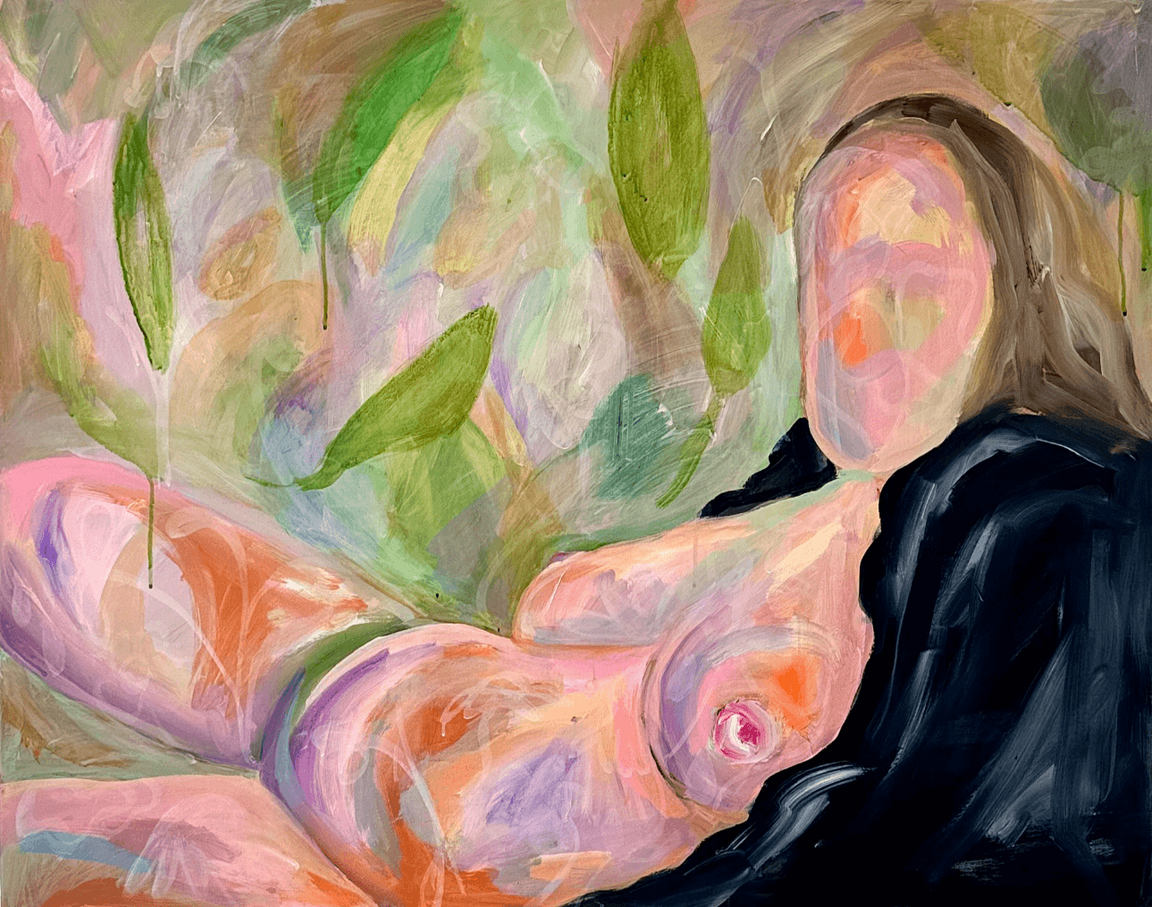 She Lay With Wolves Original Painting