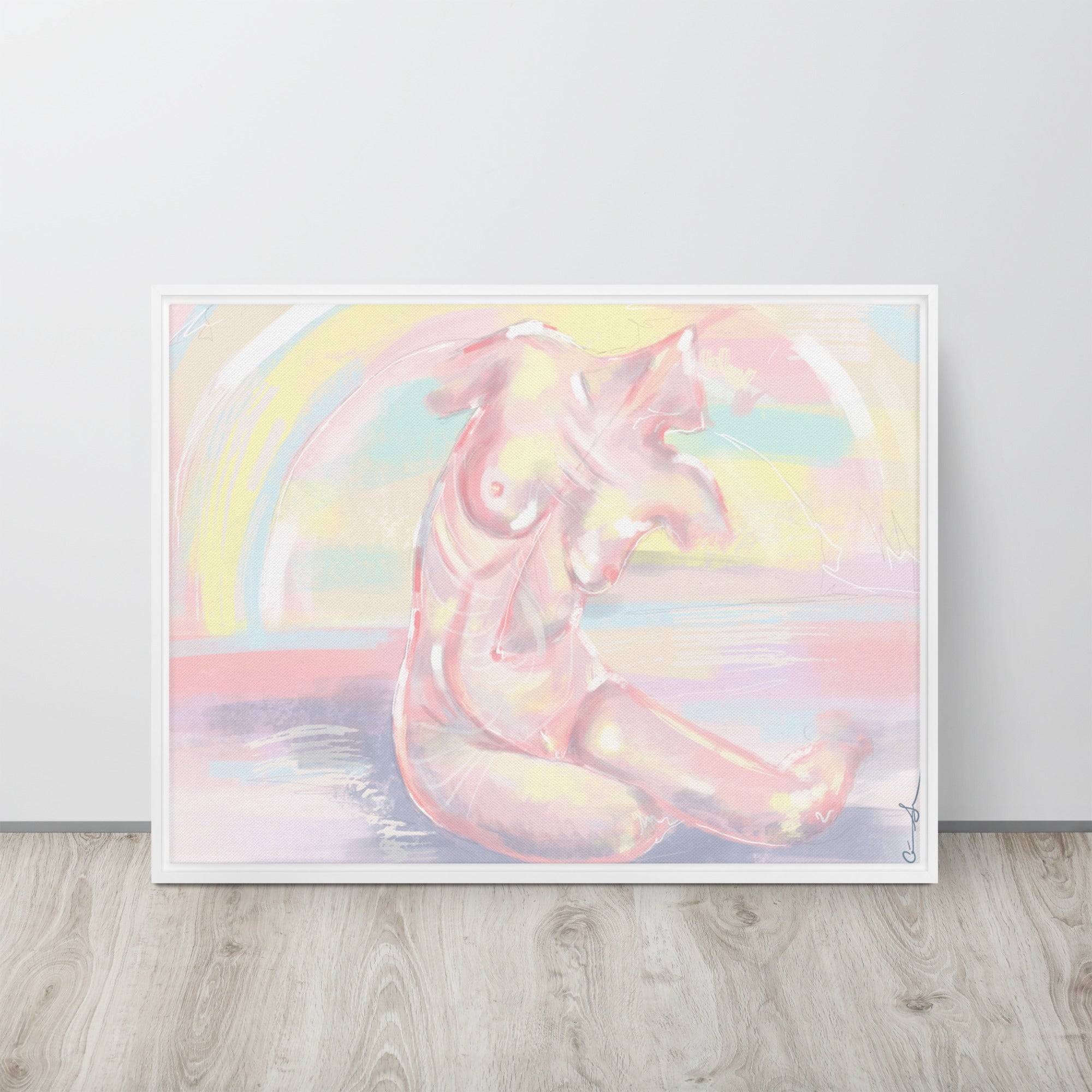 Aphrodite Framed Canvas Print - Cliodhna Doherty Art