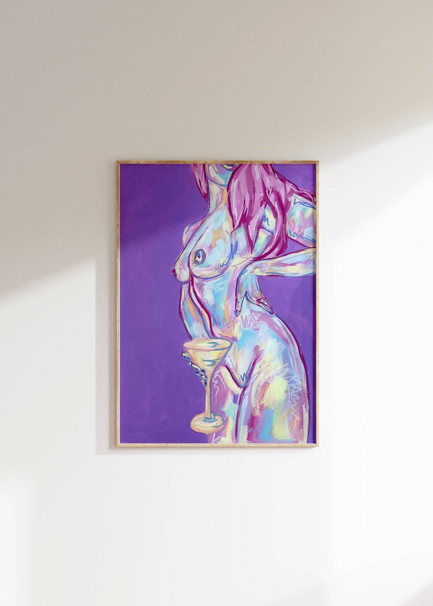 I Drink Wine Open Edition Print - Cliodhna Doherty Art